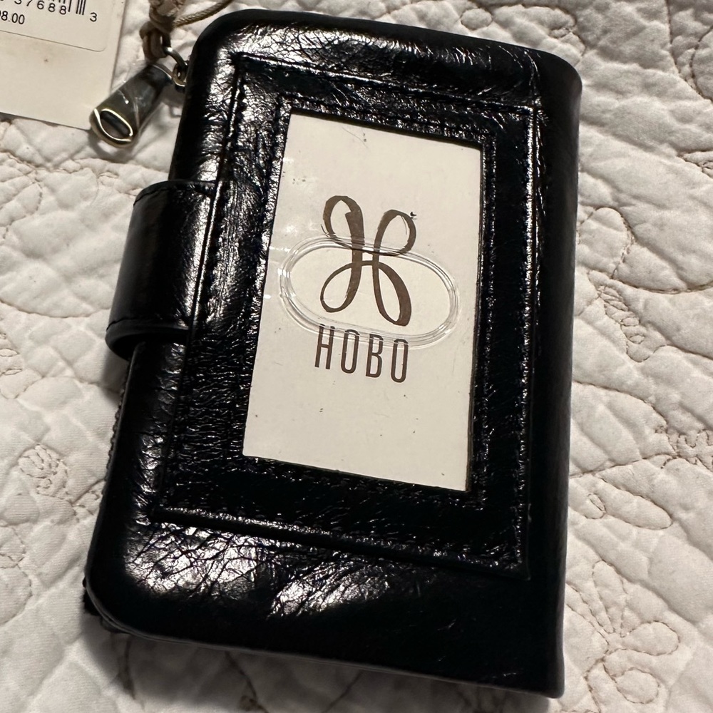 HOBO RAY WALLET in BLACK LEATHER NWT